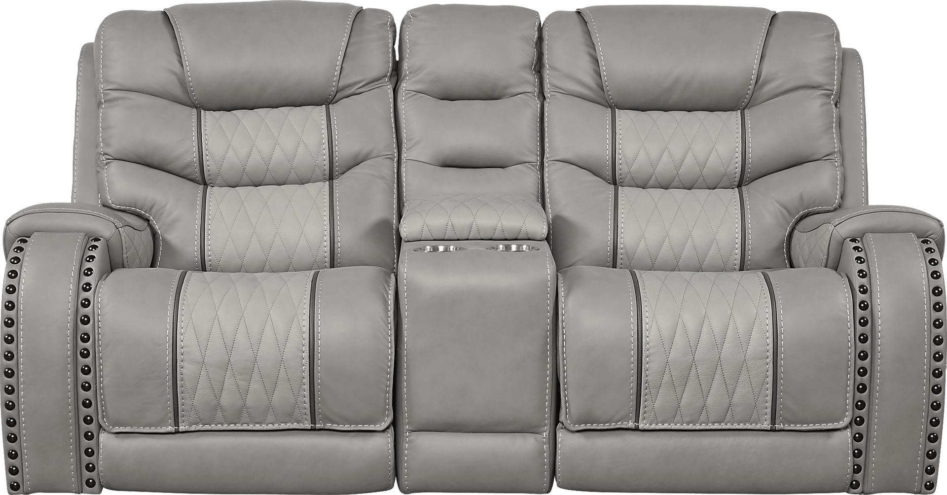 Eric Church Highway To Home Headliner Gray Leather 2 Pc Reclining Living Room - Image 2