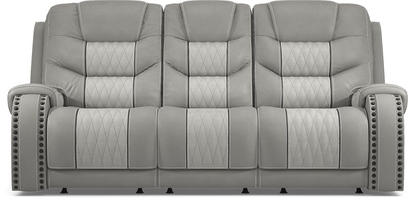 Eric Church Highway To Home Headliner Gray Leather Reclining Sofa