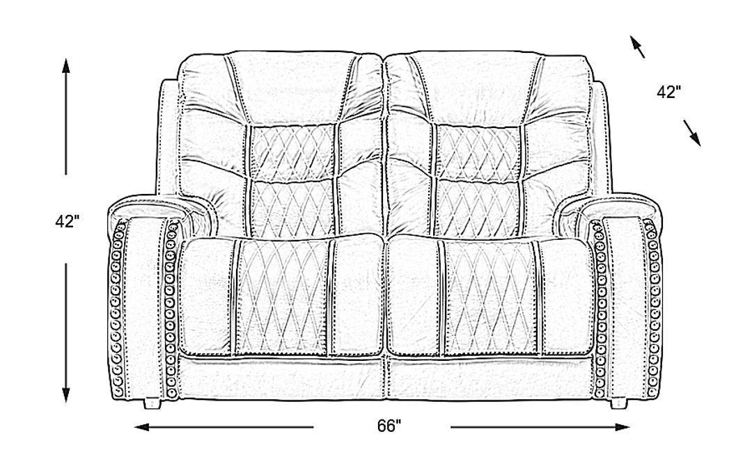 Eric Church Highway To Home Headliner Gray Leather Loveseat