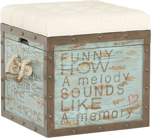 Eric Church Highway To Home Heartland Falls Blue Accent Storage Ottoman - Thumbnail - Image 1