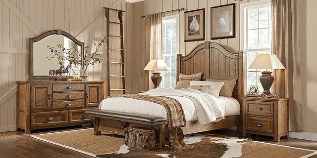 Eric Church Highway To Home Heartland Falls Brown 7 Pc King Panel Bedroom - Thumbnail - Image 2