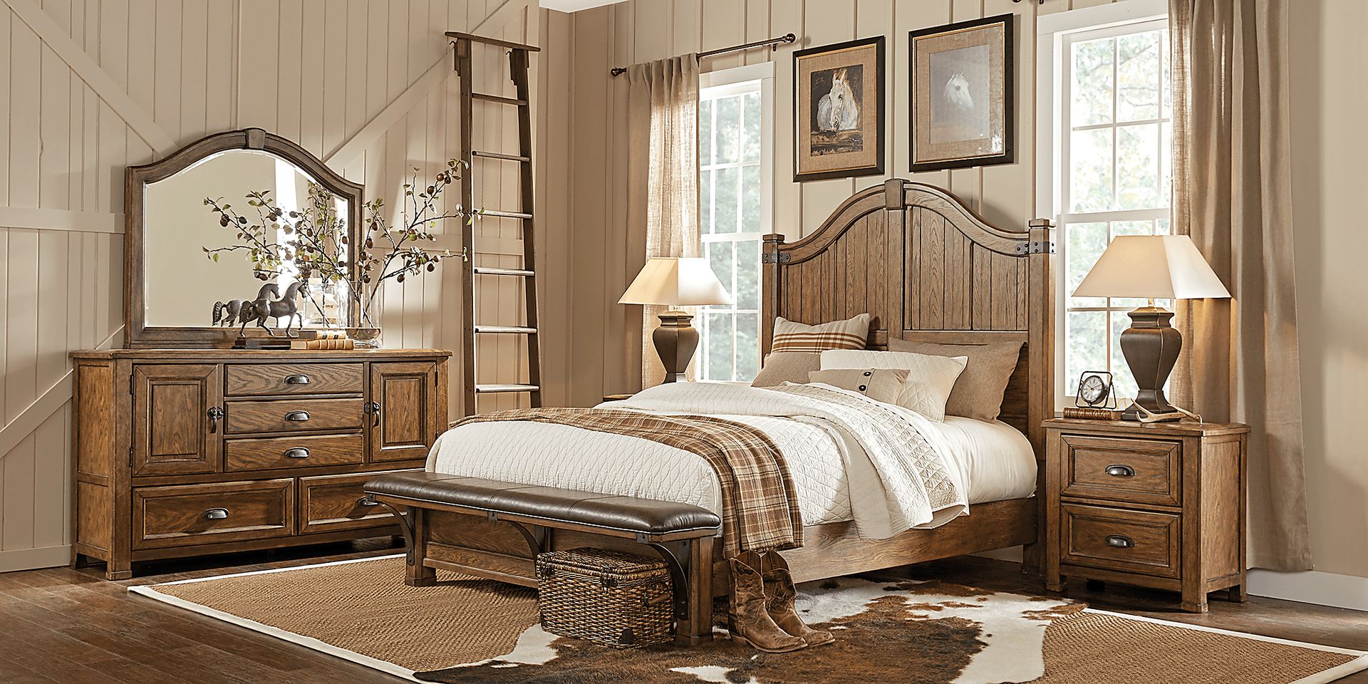 Eric Church Highway To Home Heartland Falls Brown 7 Pc King Panel Bedroom - Image 2