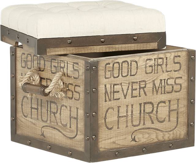Eric Church Highway To Home Heartland Falls Brown Accent Storage Ottoman - Thumbnail - Image 2