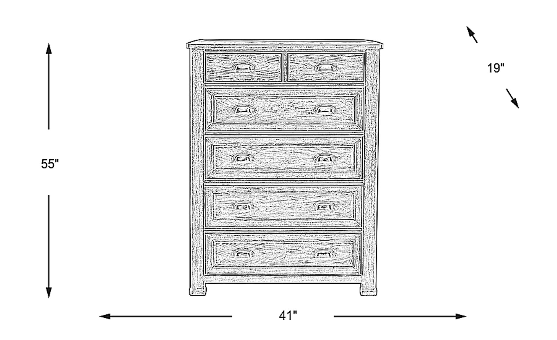 Dimension Image. Please refer to the Dimension Tab on this page for dimension details.