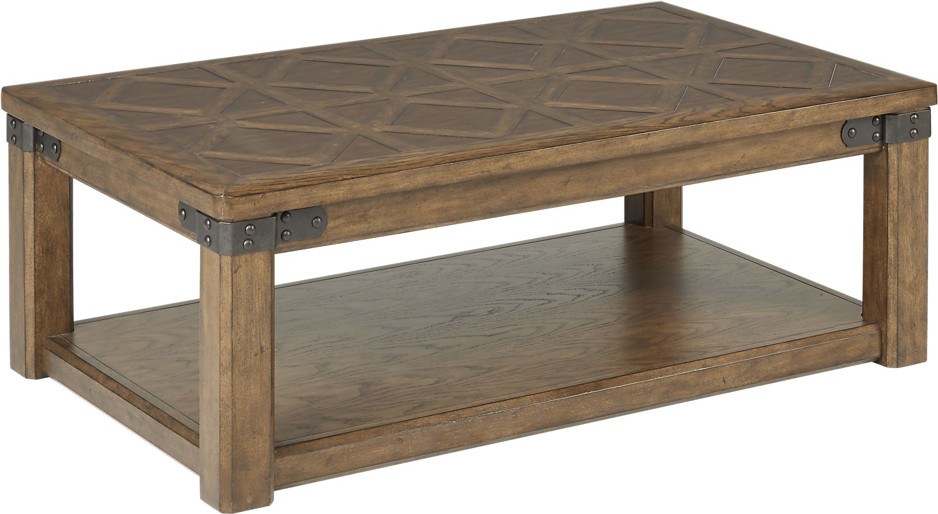 Eric Church Highway To Home Heartland Falls Brown Cocktail Table - Image 1