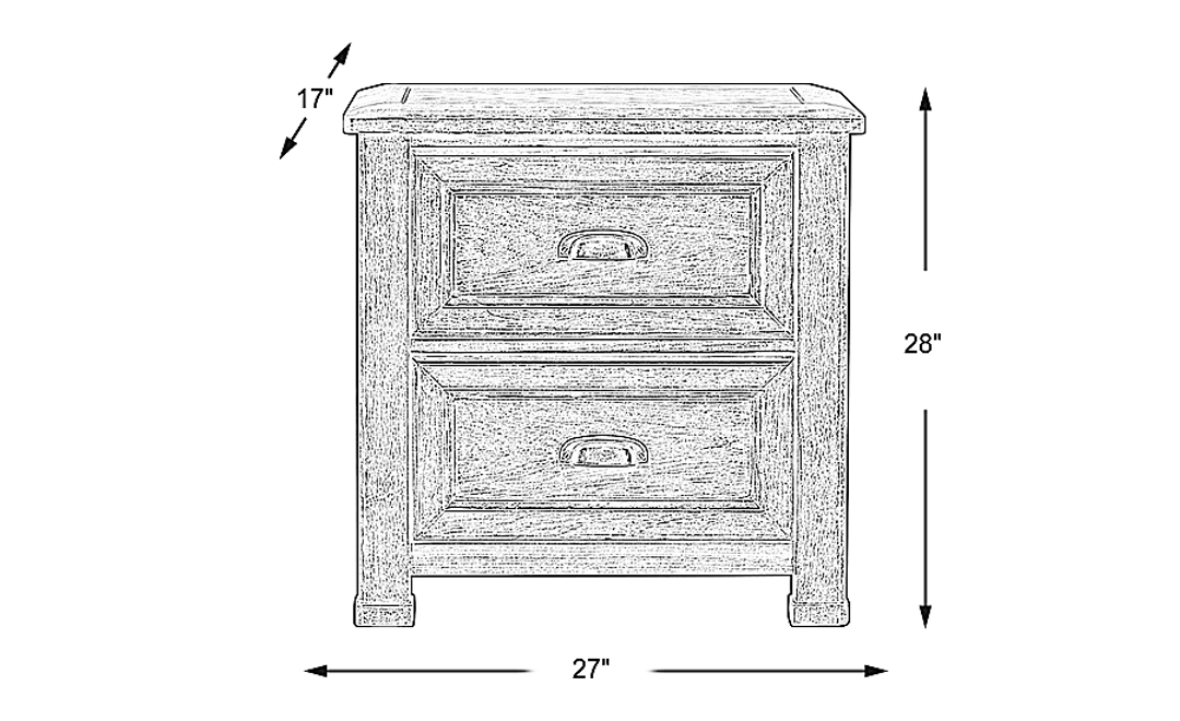 Eric Church Highway To Home Heartland Falls Brown Nightstand