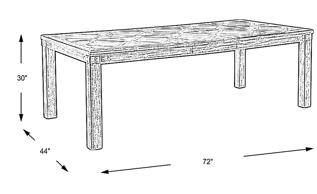Eric Church Highway To Home Heartland Falls Brown Rectangle Dining Table