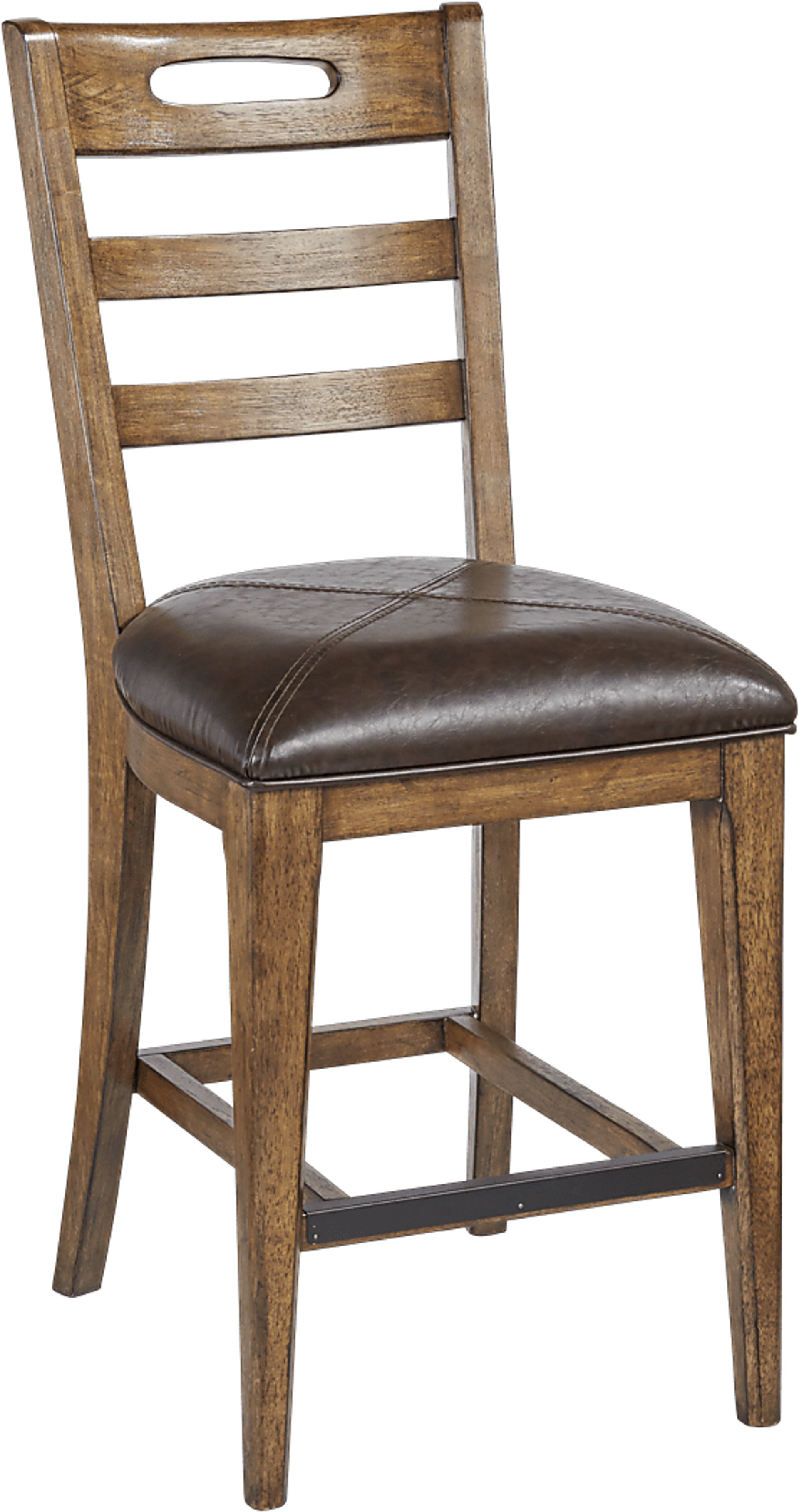 Eric Church Highway To Home Heartland Falls Brown Slat Back Barstool - Image 1