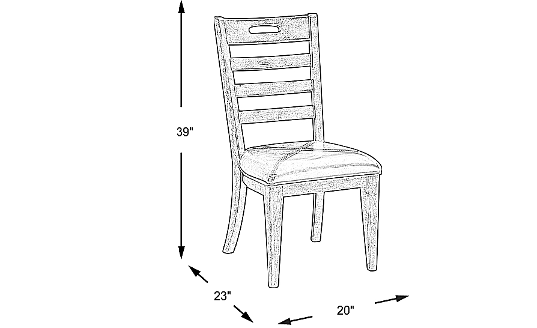 Eric Church Highway To Home Heartland Falls Brown Slat Back Side Chair