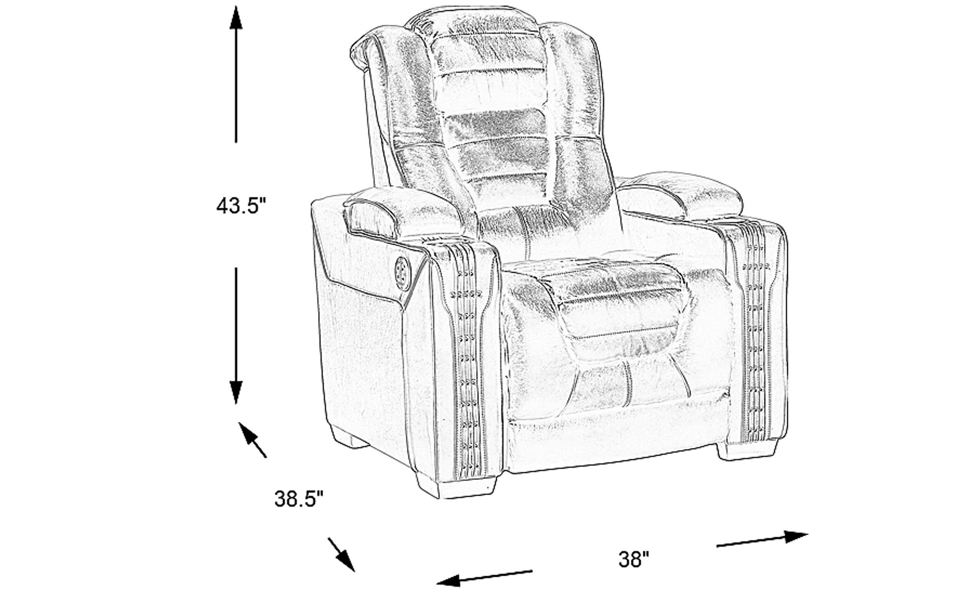 Dimension Image. Please refer to the Dimension Tab on this page for dimension details.