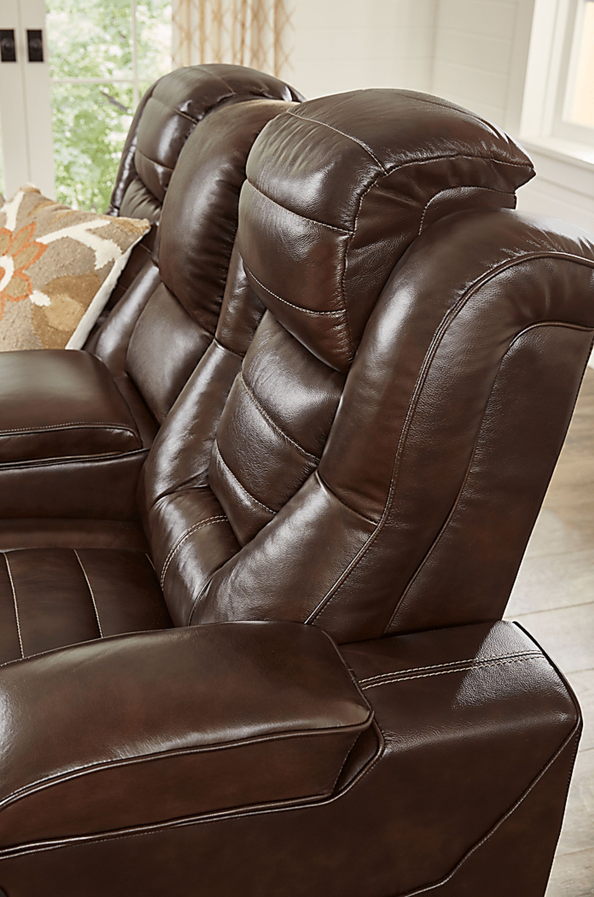 Eric Church Highway To Home Renegade Brown Leather 8 Pc Power Plus Reclining Living Room - Image 17