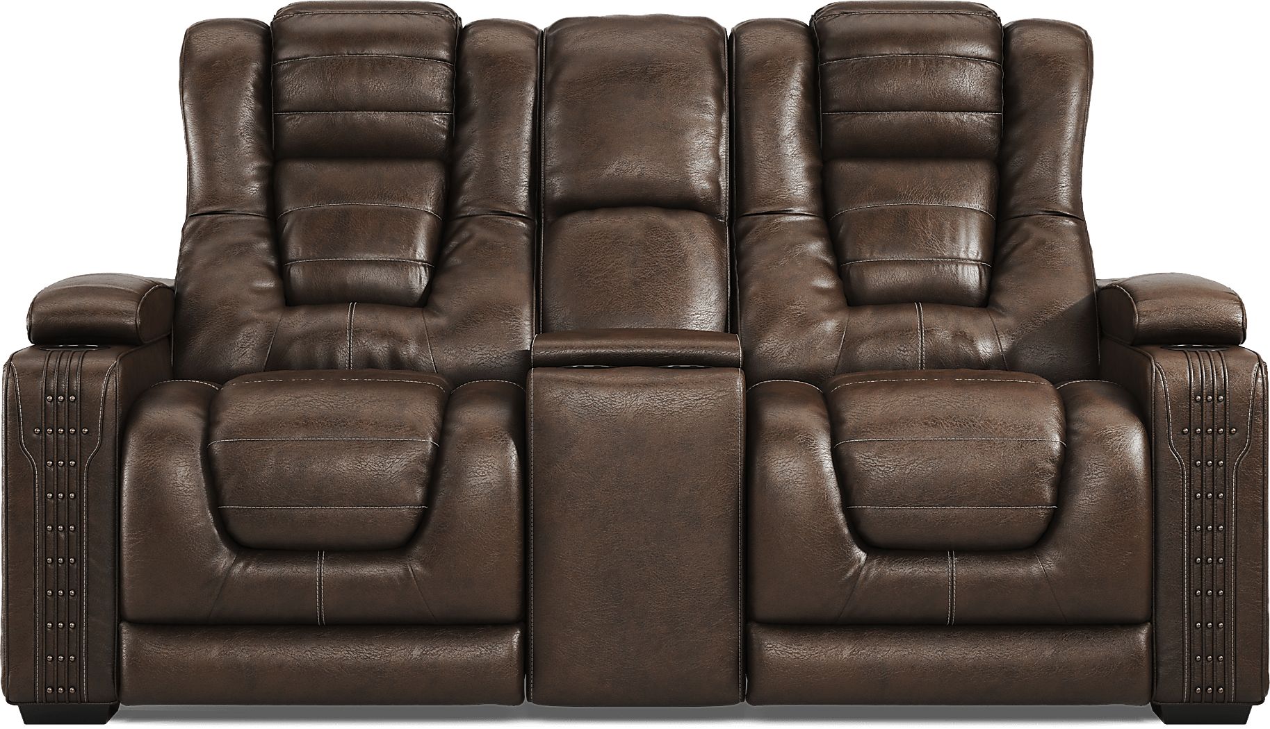 dual power reclining console loveseat