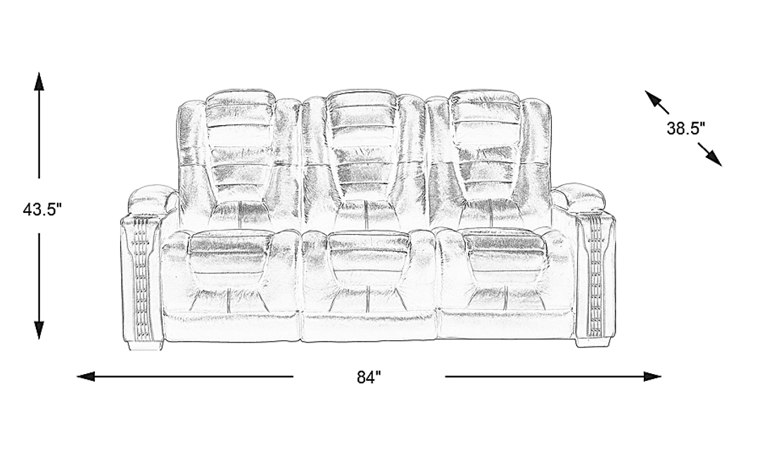 Renegade Leather Dual Power Reclining Sofa