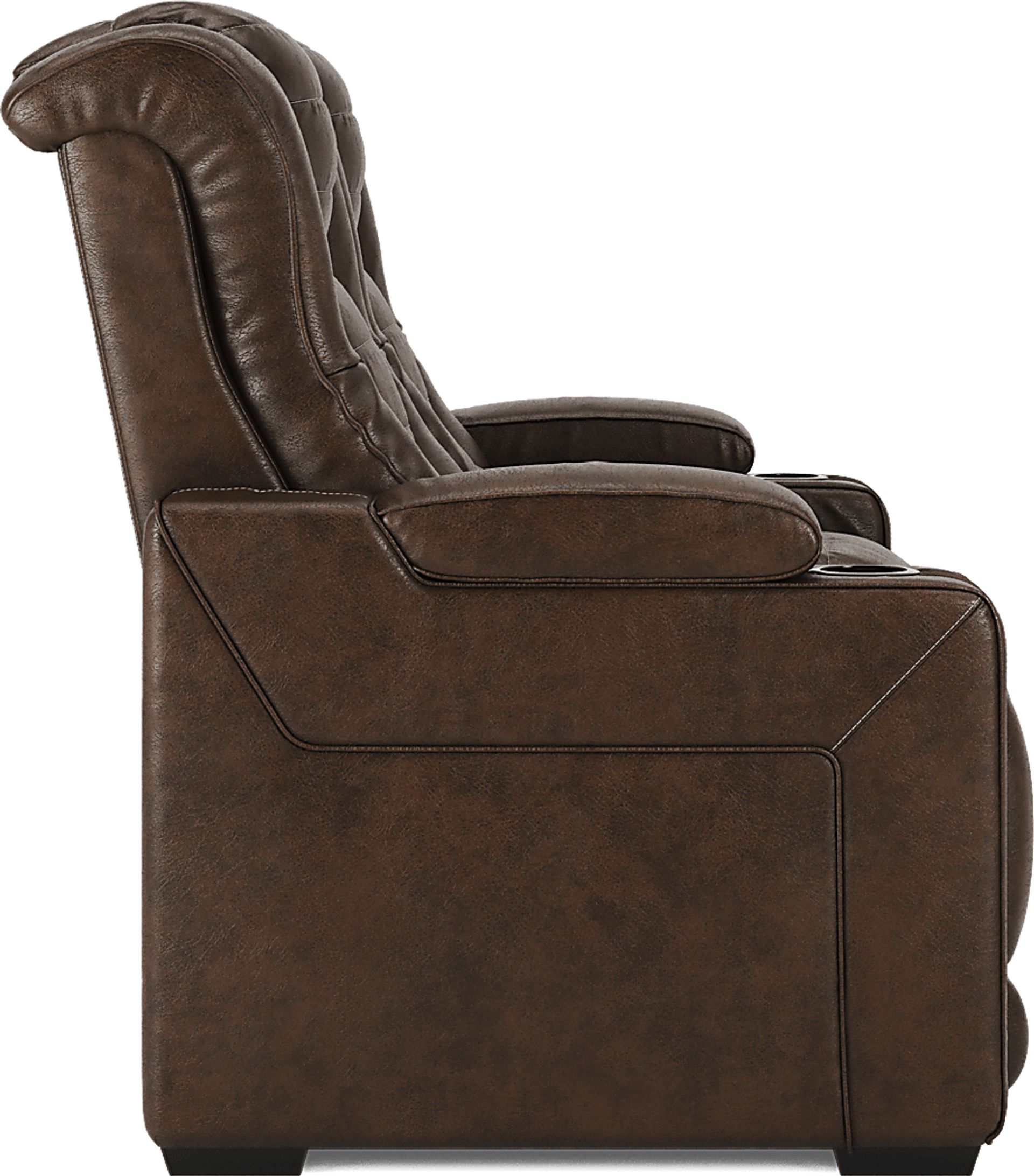 Renegade Brown Leather 7 Pc Living Room with Dual Power Reclining Sofa - Image 13