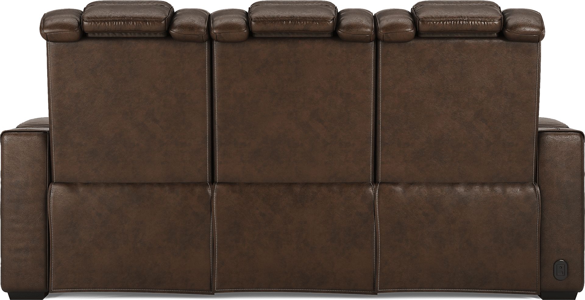 Eric Church Highway To Home Renegade Brown Leather Dual Power Reclining Sofa - Image 7