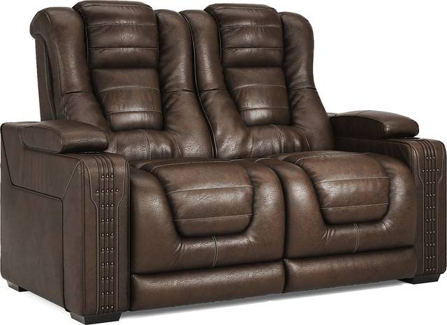 Eric Church Highway To Home Renegade Brown Leather 7 Pc Living Room with Dual Power Reclining Sofa - Thumbnail - Image 3