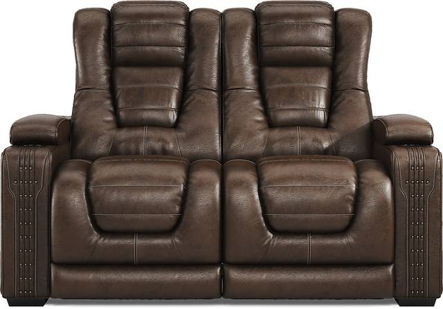 Eric Church Highway To Home Renegade Brown Leather 7 Pc Living Room with Dual Power Reclining Sofa - Thumbnail - Image 2