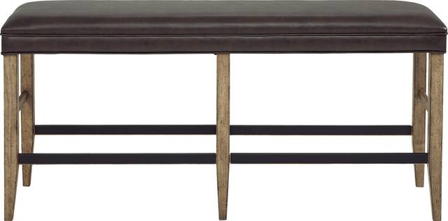 Eric Church Highway To Home Tap Room Blonde Upholstered Bar Height Bench - Thumbnail - Image 2