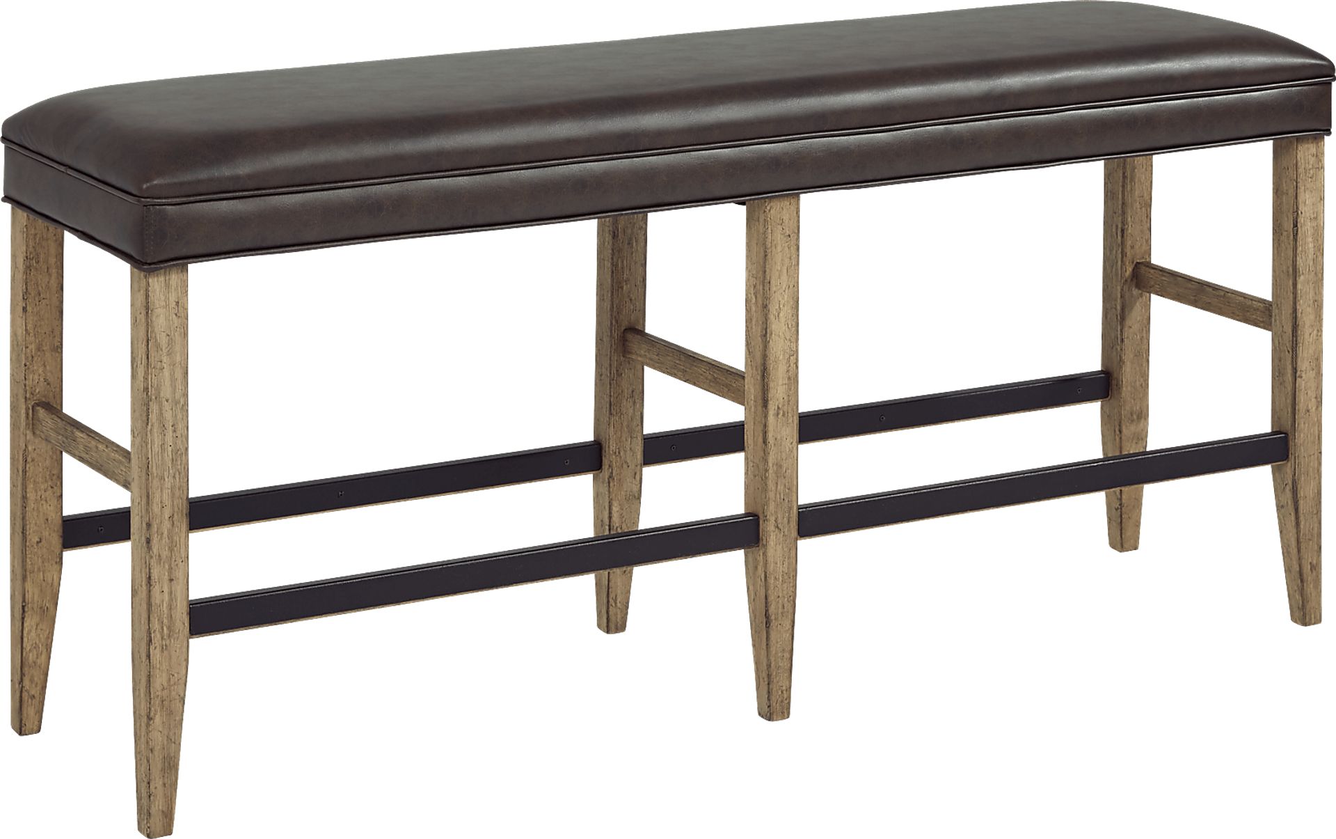 Eric Church Highway To Home Tap Room Blonde Upholstered Bar Height Bench - Image 1