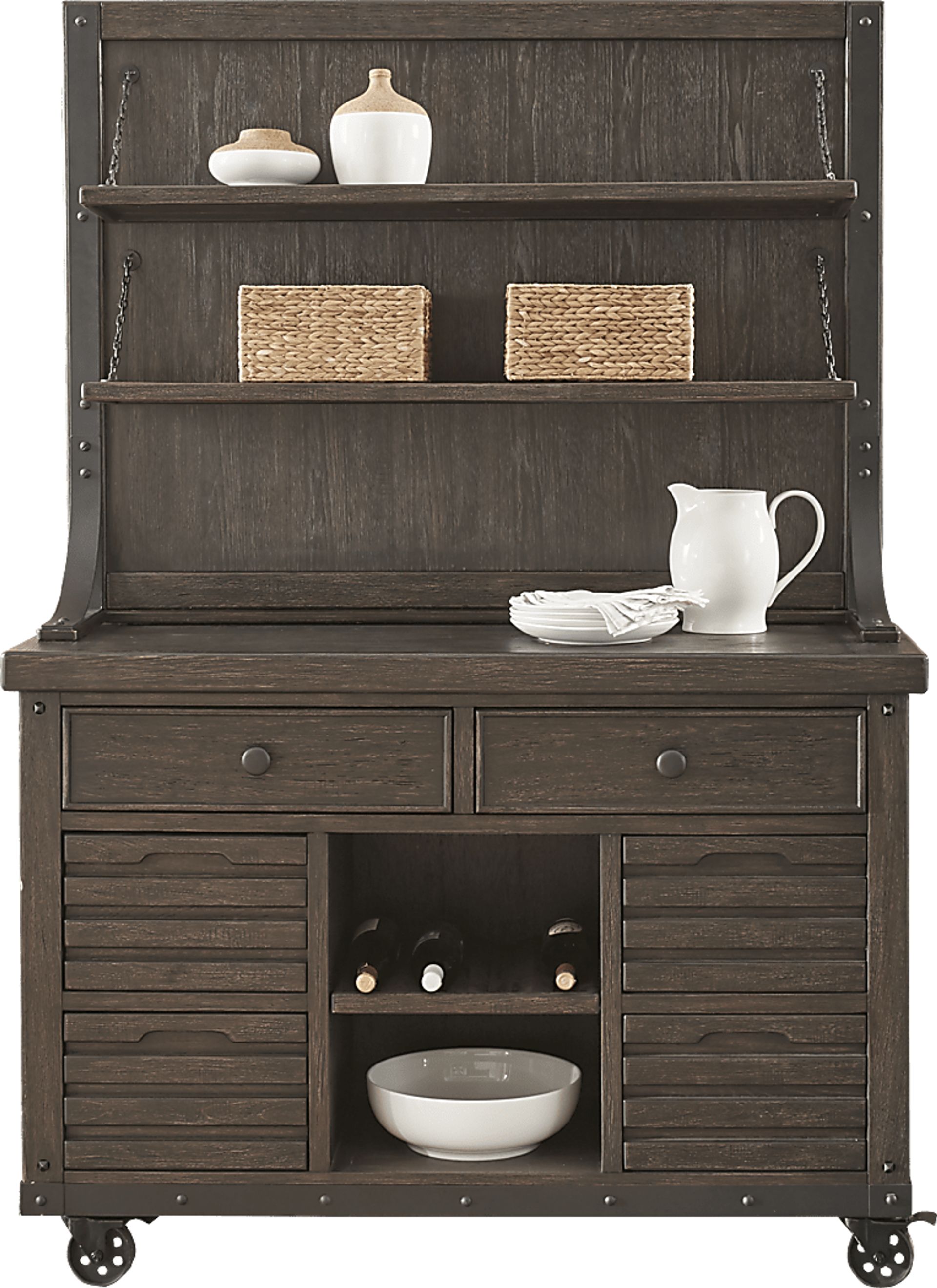 Eric Church Highway To Home Tap Room Brown 2 Pc Server with Hutch - Image 2