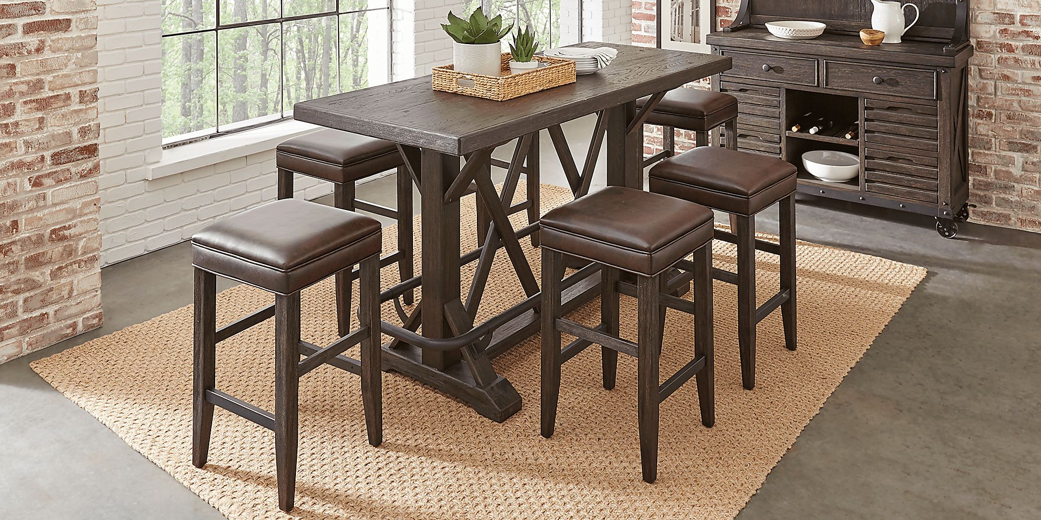 Eric Church Highway To Home Tap Room Brown 5 Pc Bar Height Dining Room ...