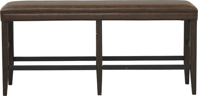 Eric Church Highway To Home Tap Room Brown Upholstered Bar Height Bench - Thumbnail - Image 2