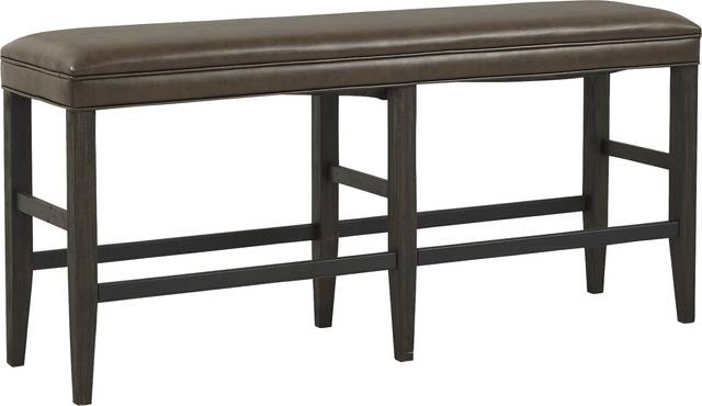Eric Church Highway To Home Tap Room Brown Upholstered Bar Height Bench - Thumbnail - Image 1