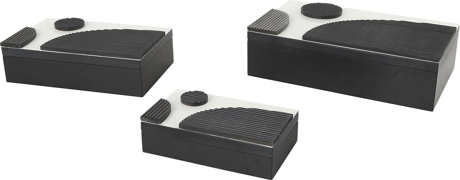 Eridal Black Decorative Box, Set of 3 - Image 1