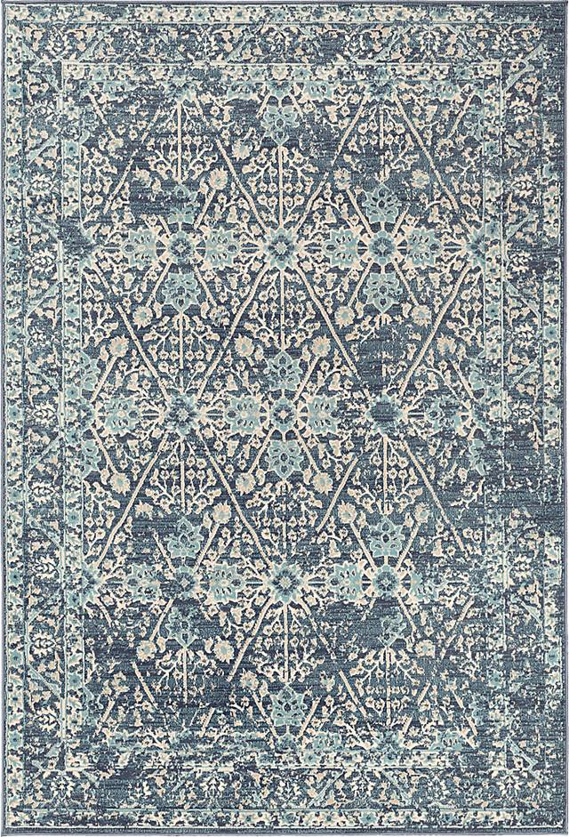 Eriny Aqua 5'3 x 7'3 Rug - Thumbnail - Image 1