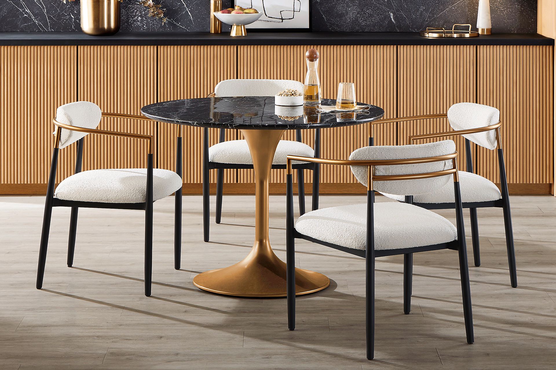 Eris Black and Gold 5 Pc Dining Room - Image 1