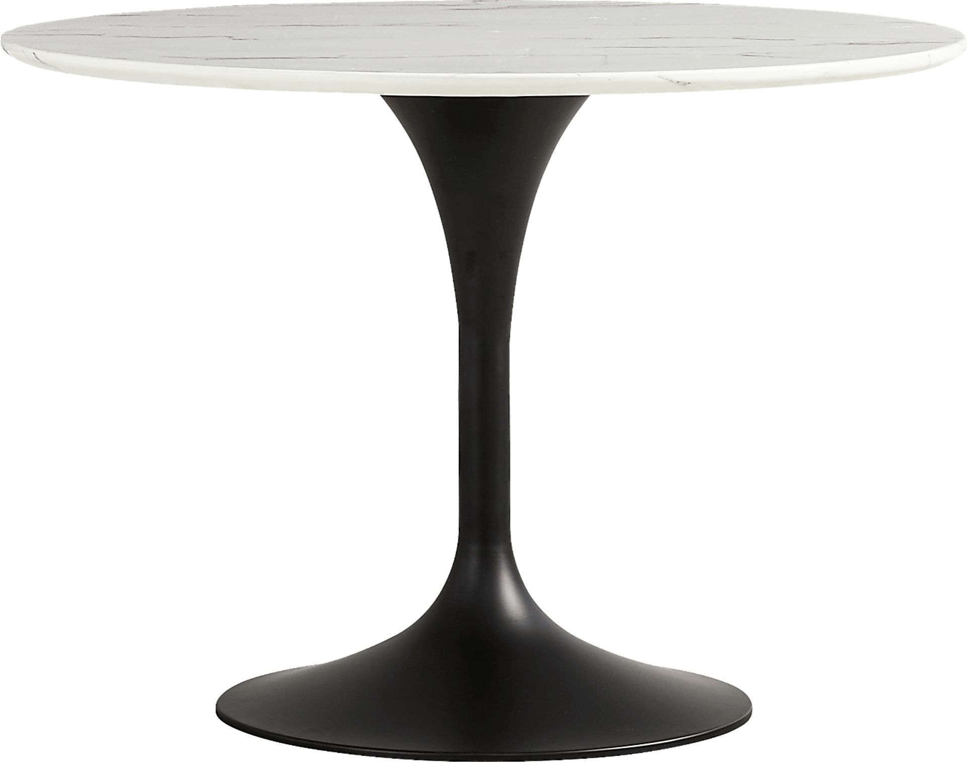 Eris White and Black Round Dining Table - Image 1