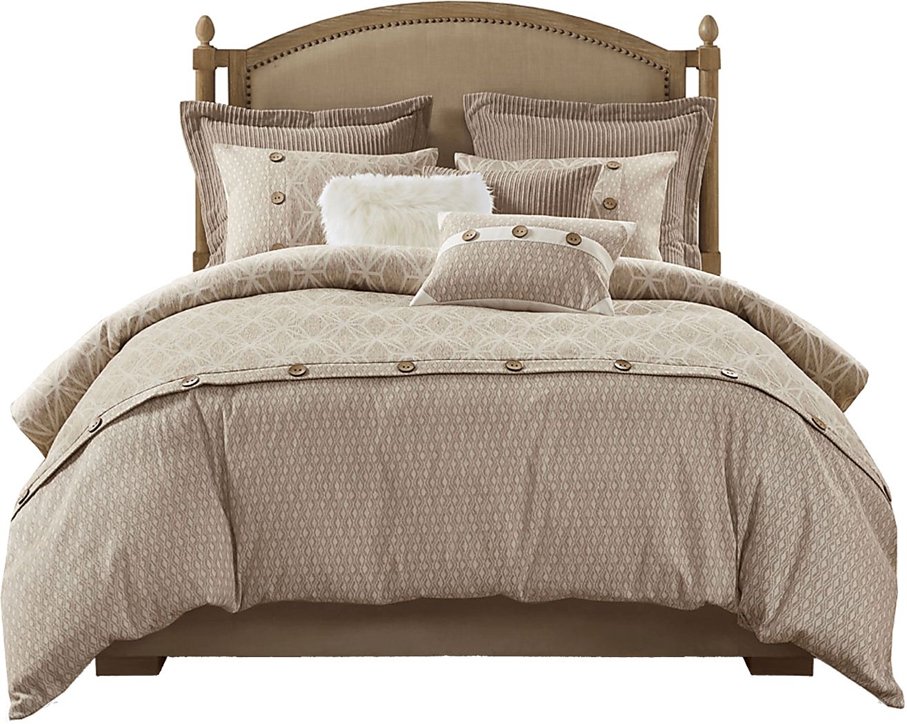 Erixa Beige King Comforter Set