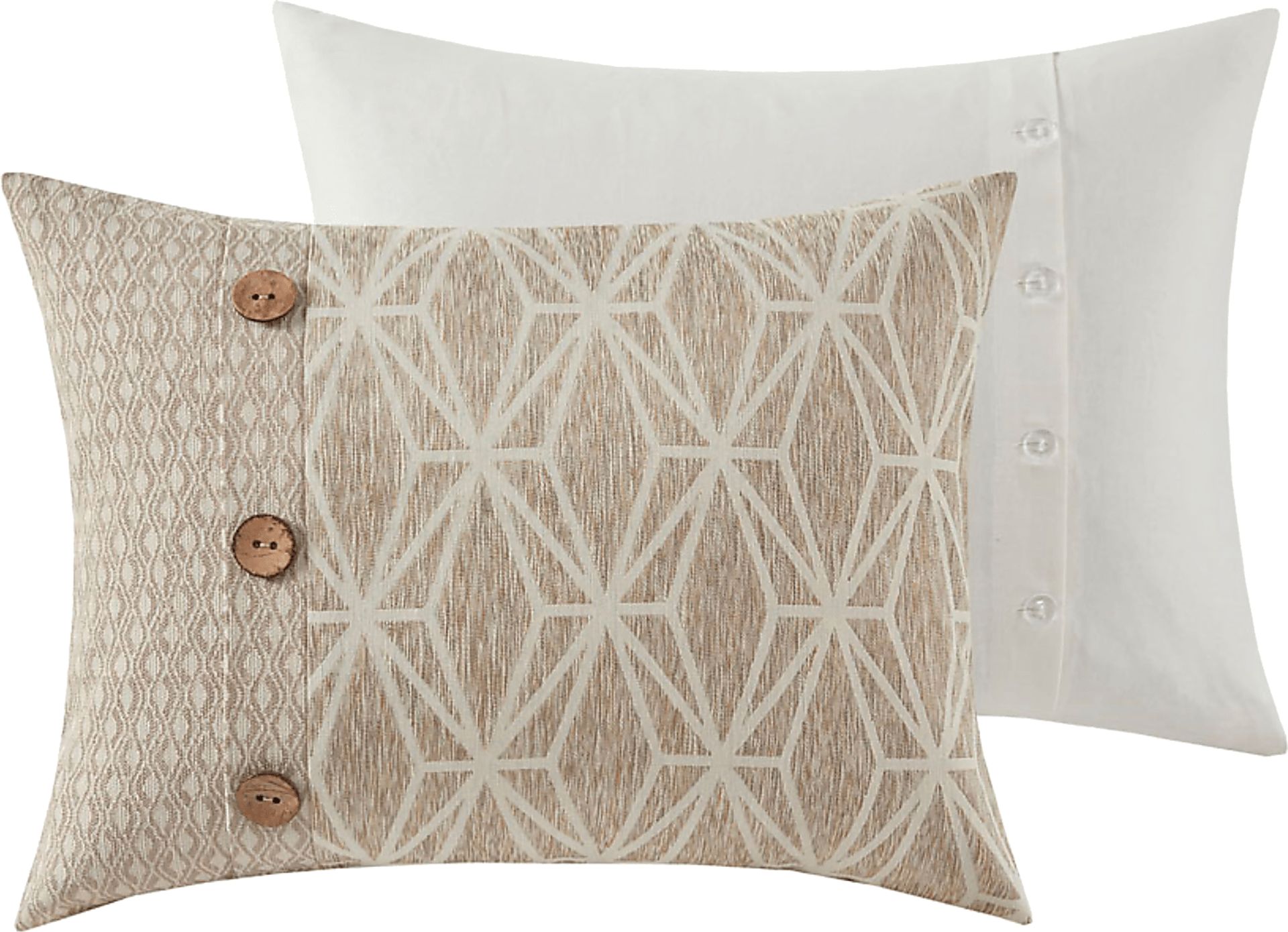 Erixa Beige Queen Comforter Set - Image 6
