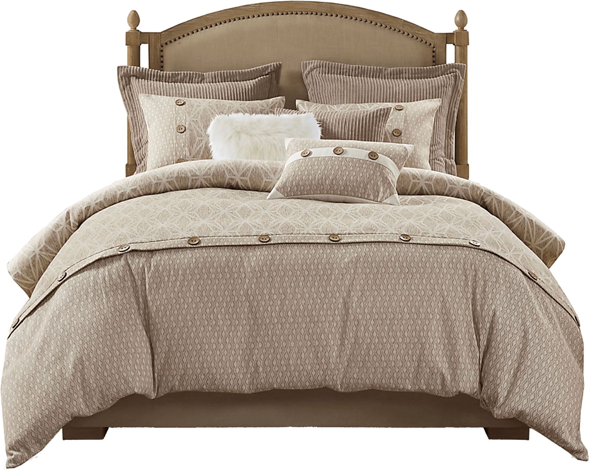 Erixa Beige Queen Comforter Set - Image 1