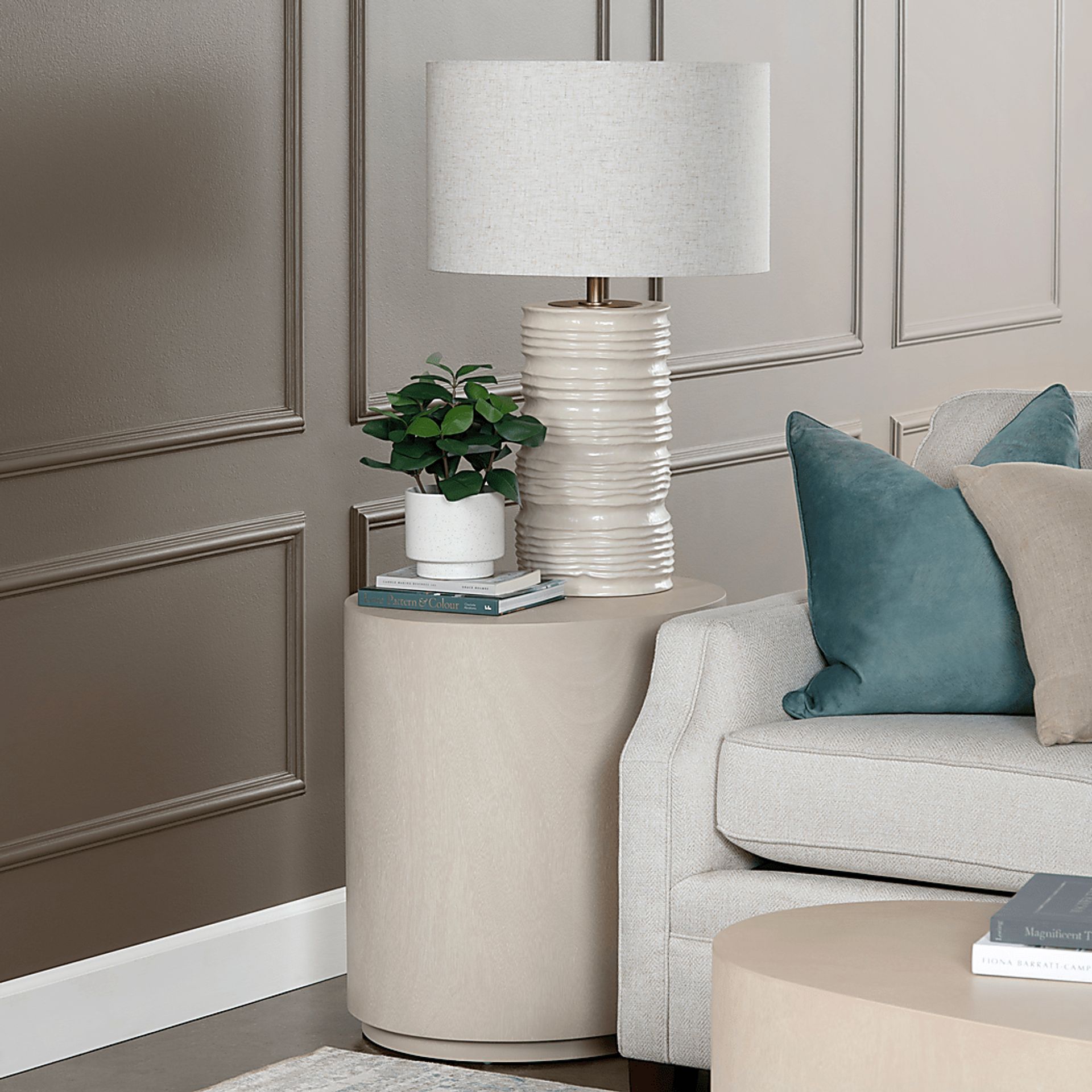 Erkium Beige End Table - Image 2