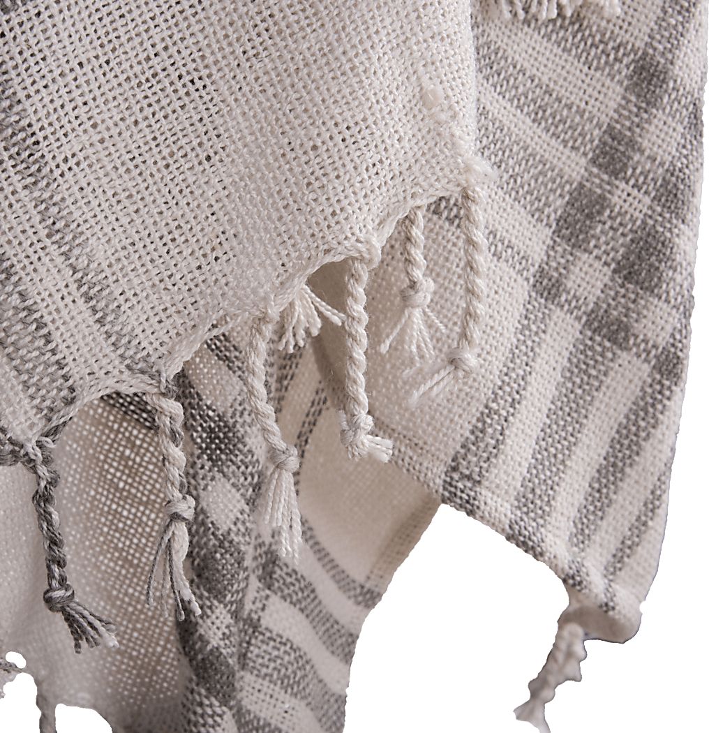 Erlend Gray Indoor/Outdoor Throw Blanket