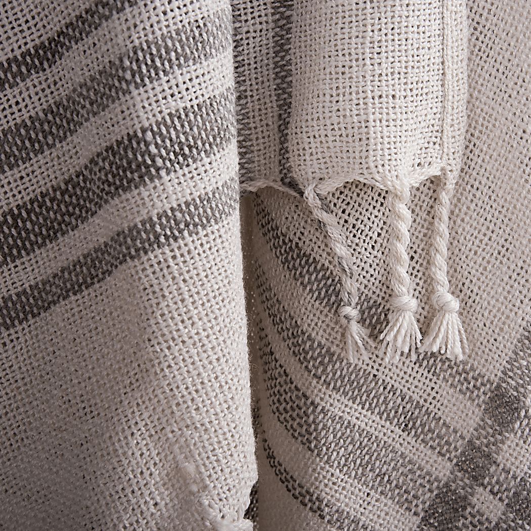 Erlend Gray Indoor/Outdoor Throw Blanket - Thumbnail 4