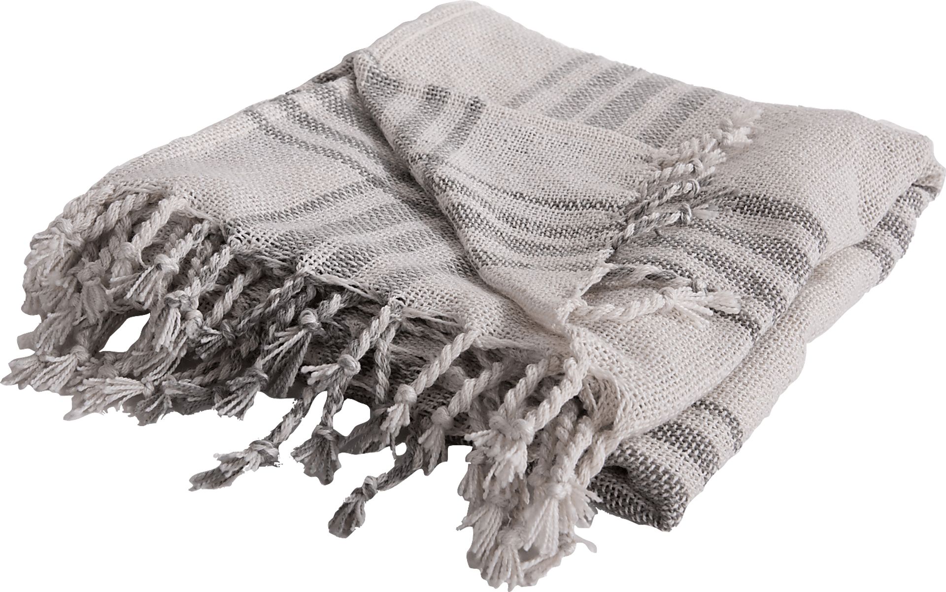 Erlend Gray Indoor/Outdoor Throw Blanket - Image 1