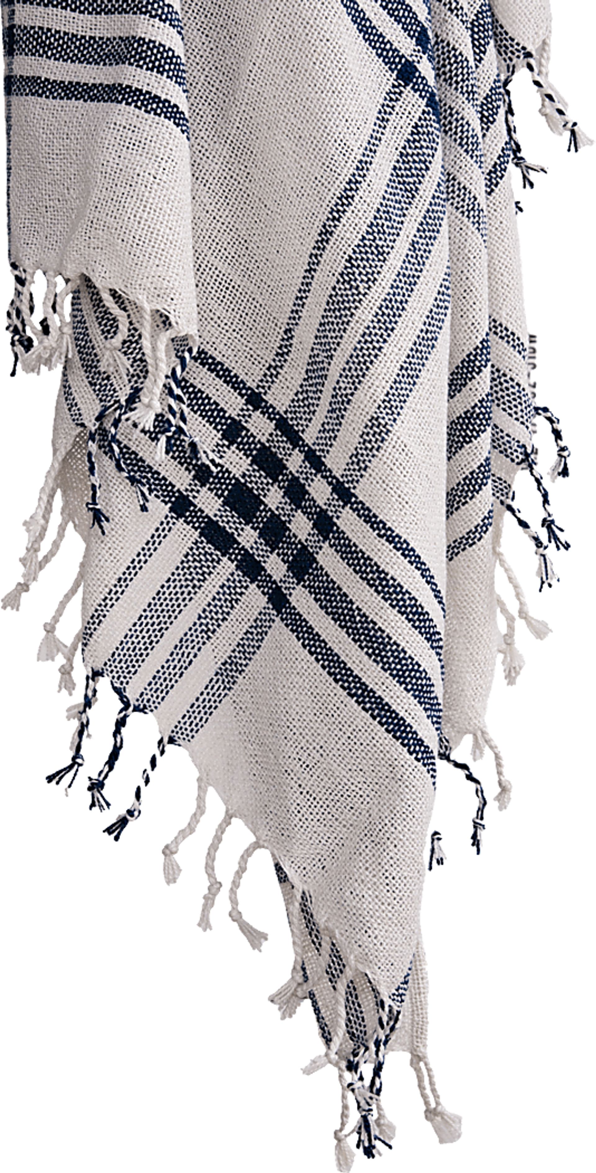 Erlend Navy Indoor/Outdoor Throw Blanket - Image 2