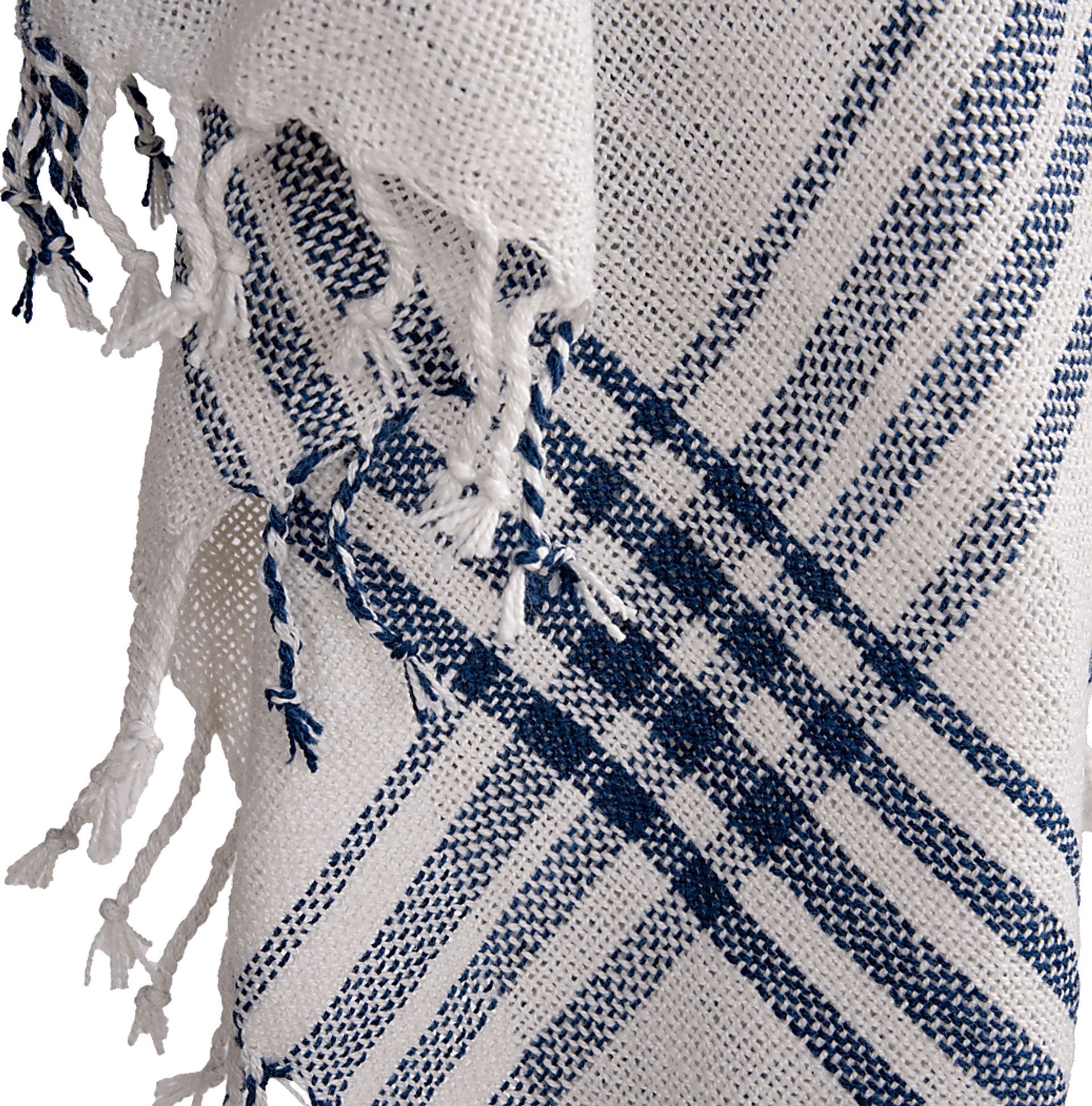 Erlend Navy Indoor/Outdoor Throw Blanket - Image 3