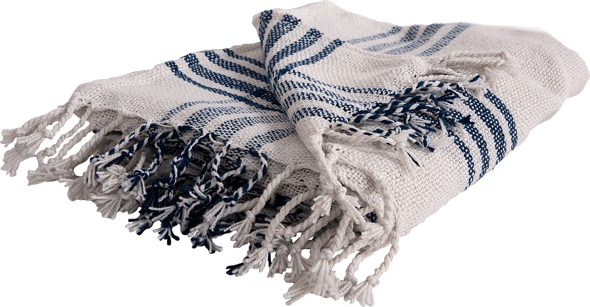 Erlend Navy Indoor/Outdoor Throw Blanket - Image 1