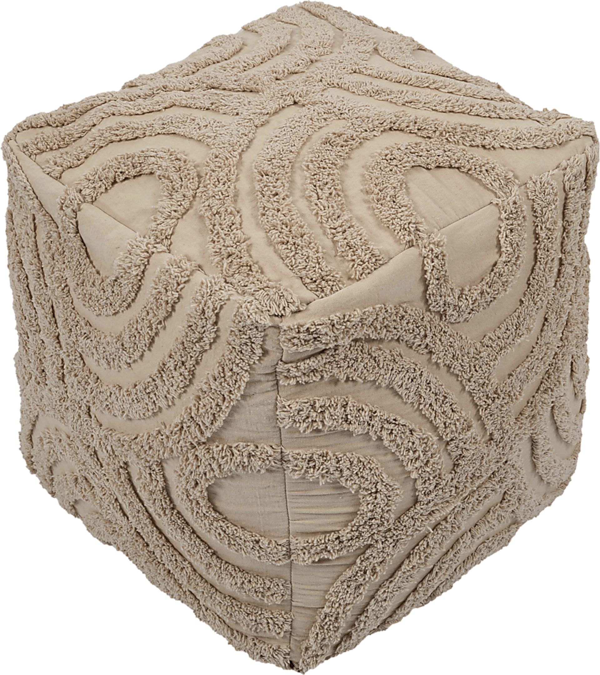 Ermann Beige Ottoman - Image 1