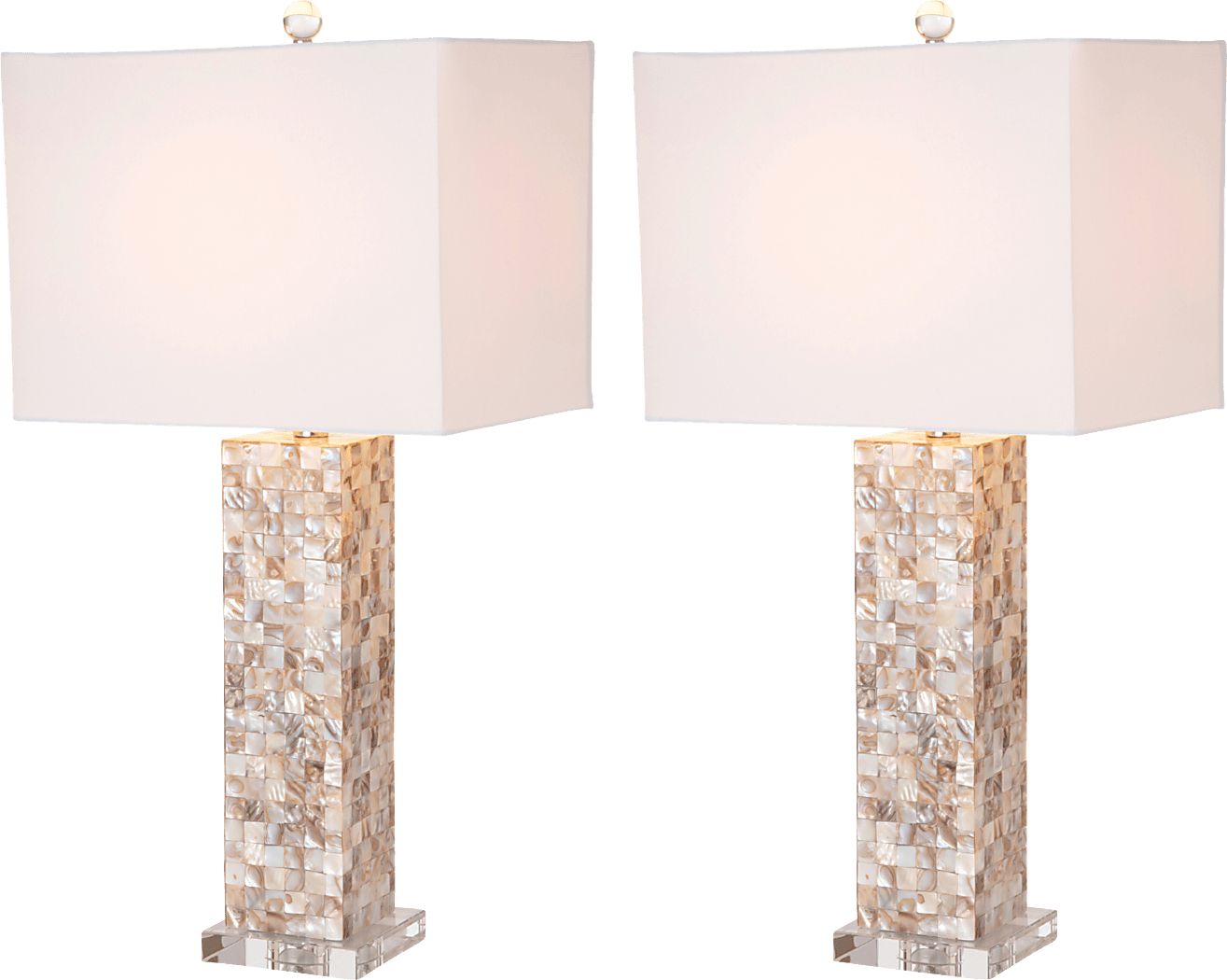 Ermine Park Ivory Table Lamps, Set of 2