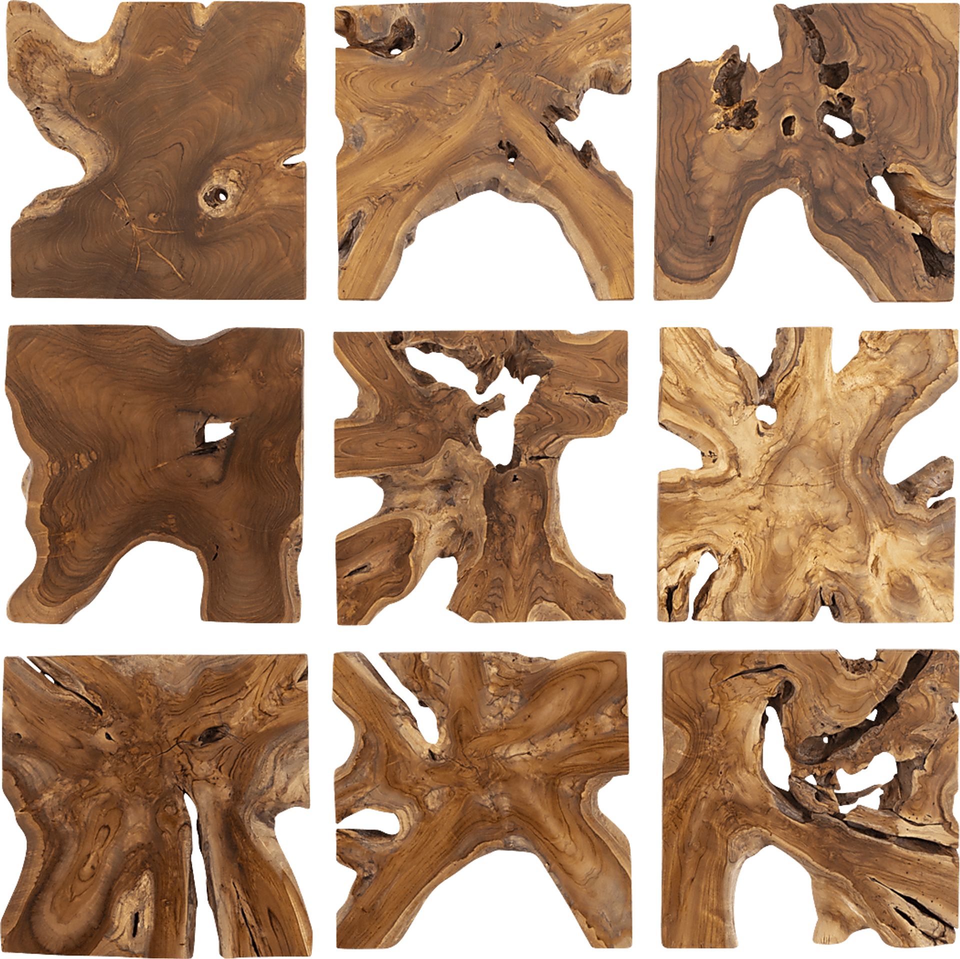 Erris Brown Wall Decor, Set of 9 - Image 1