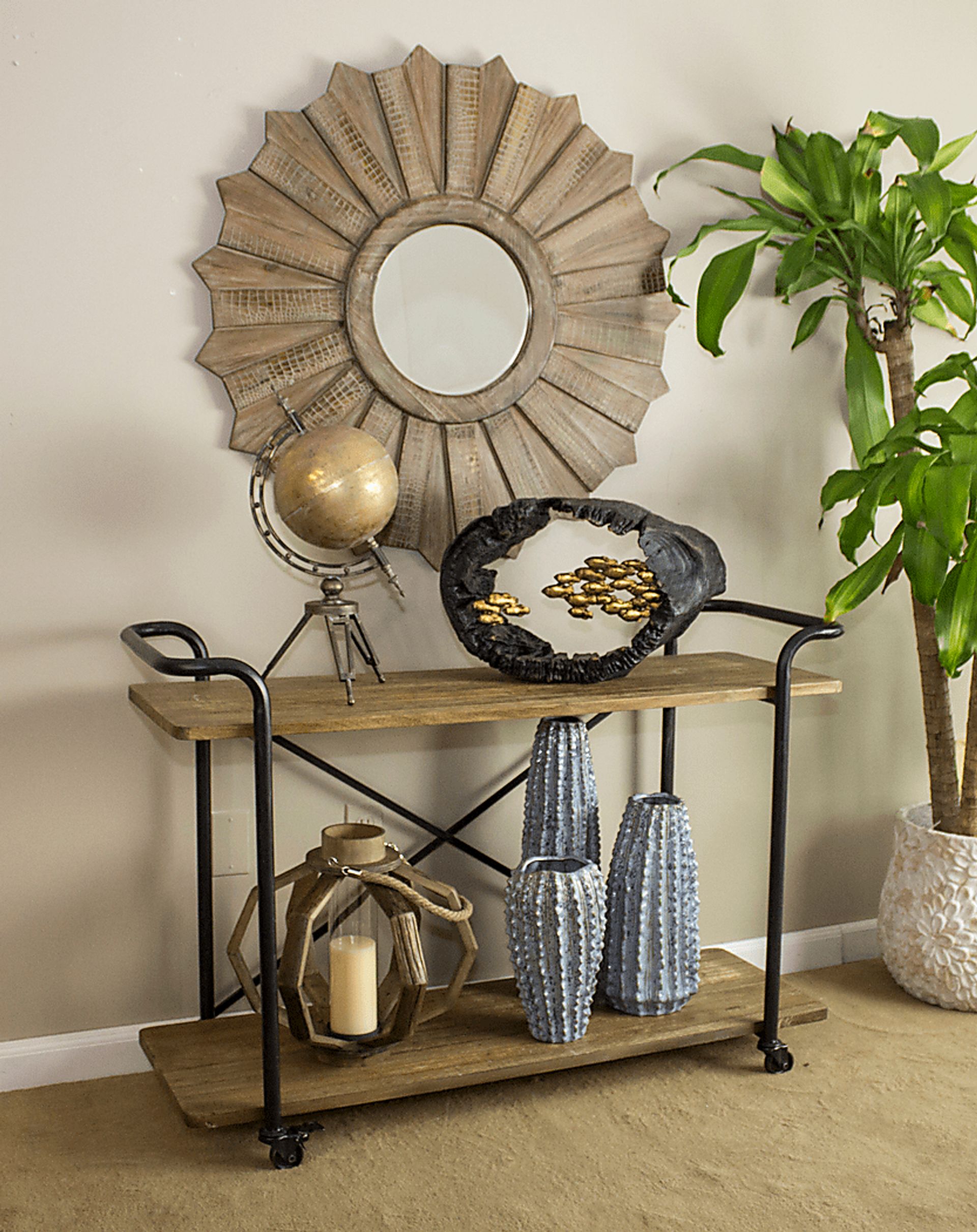 Erskine Brown Bar Cart - Image 2