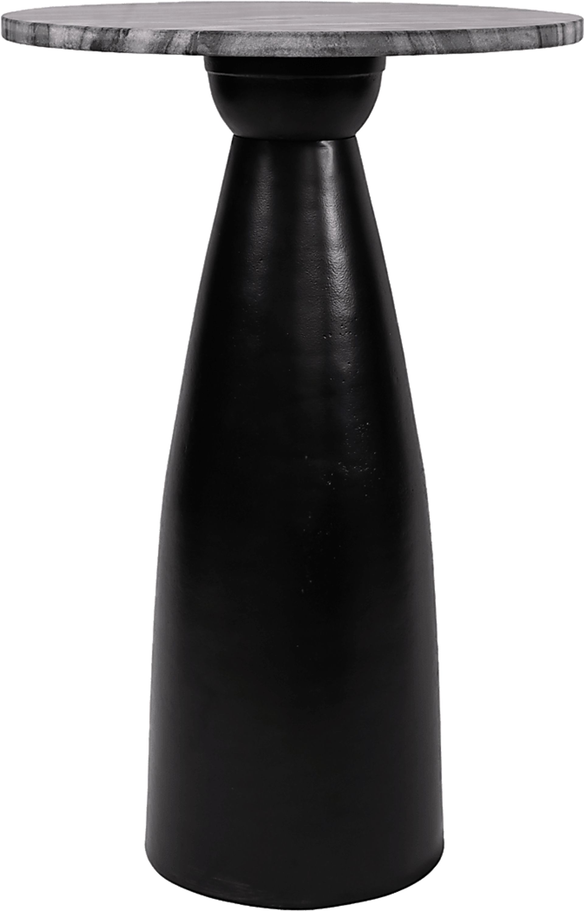 Erudite Black Accent Table with Black Marble Top - Image 3