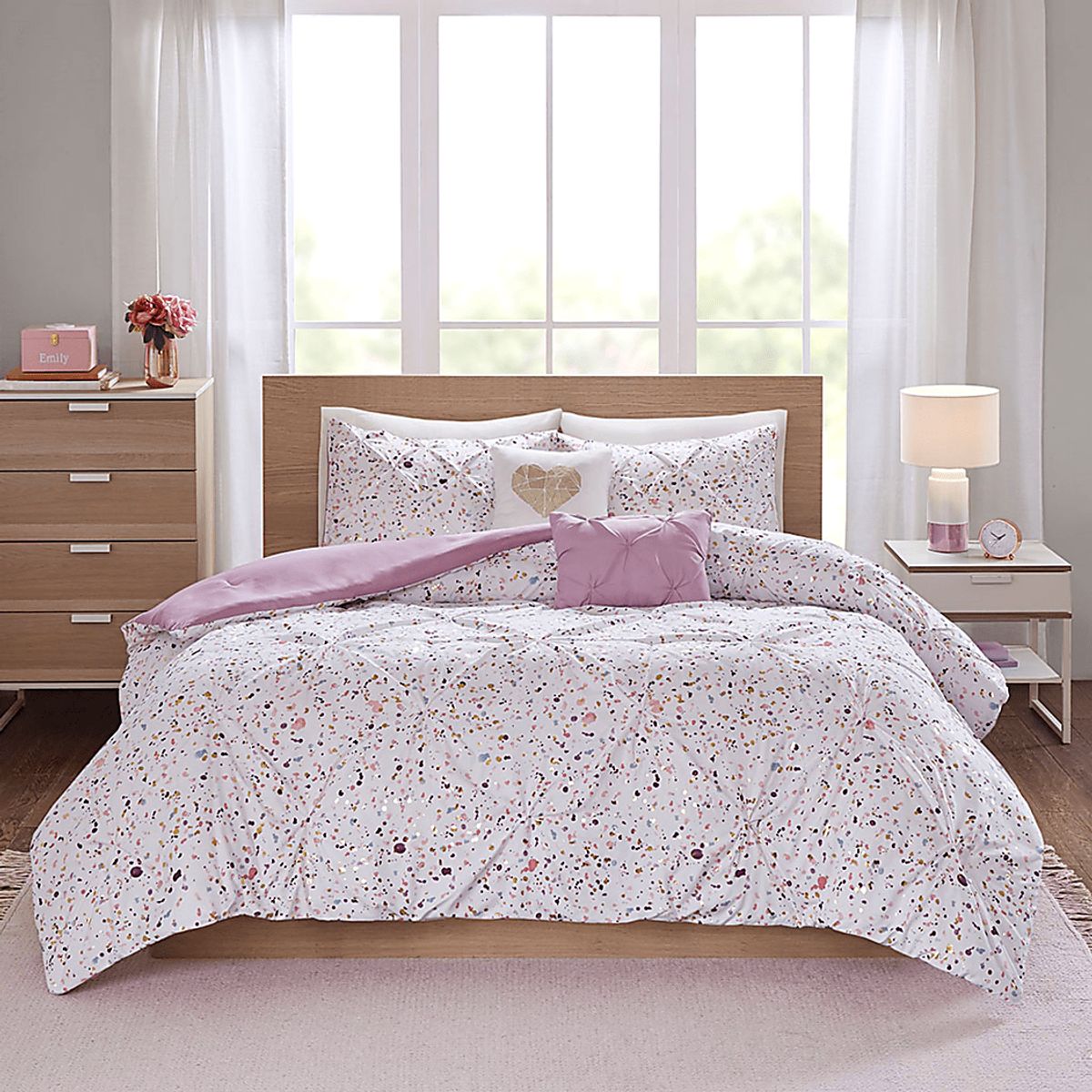 Ery Plum Red Full Comforter Set | Rooms to Go