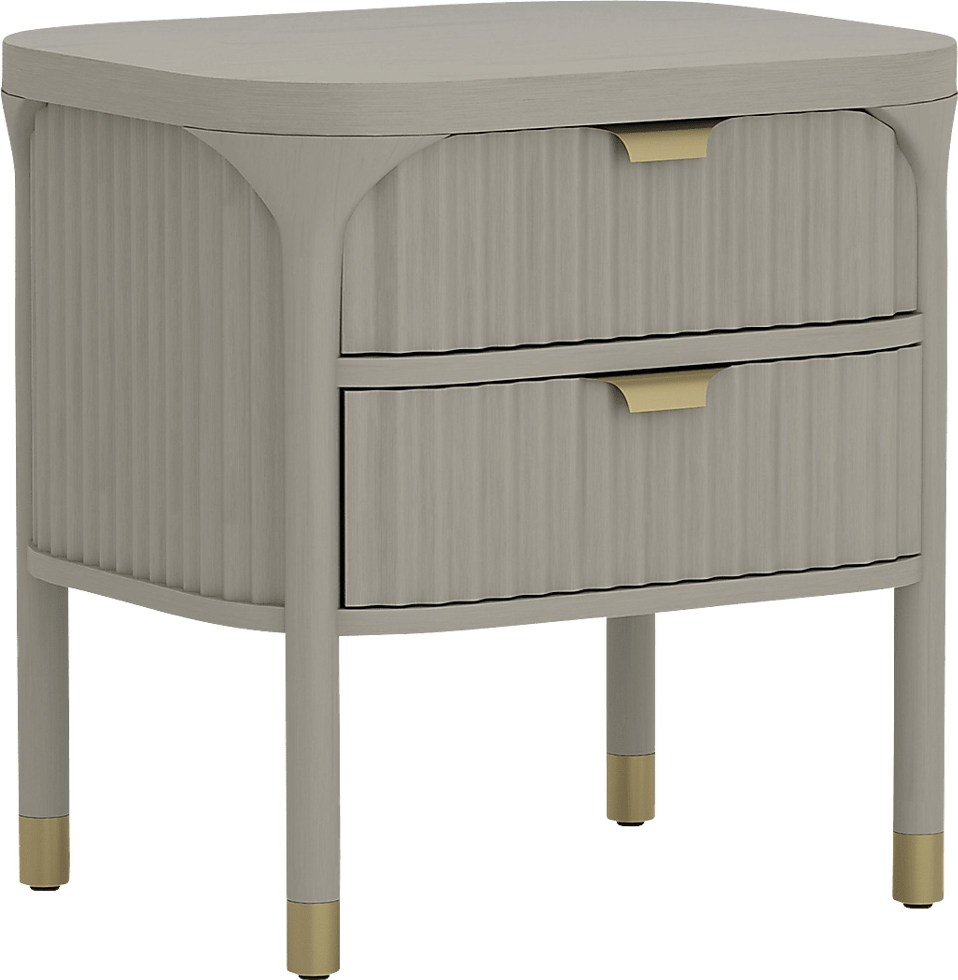 Erziv Gray Nightstand - Image 4