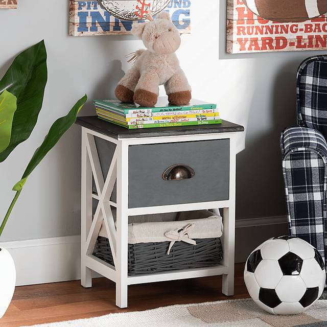Escallonia White 1 Drawer Storage Unit - Thumbnail - Image 2