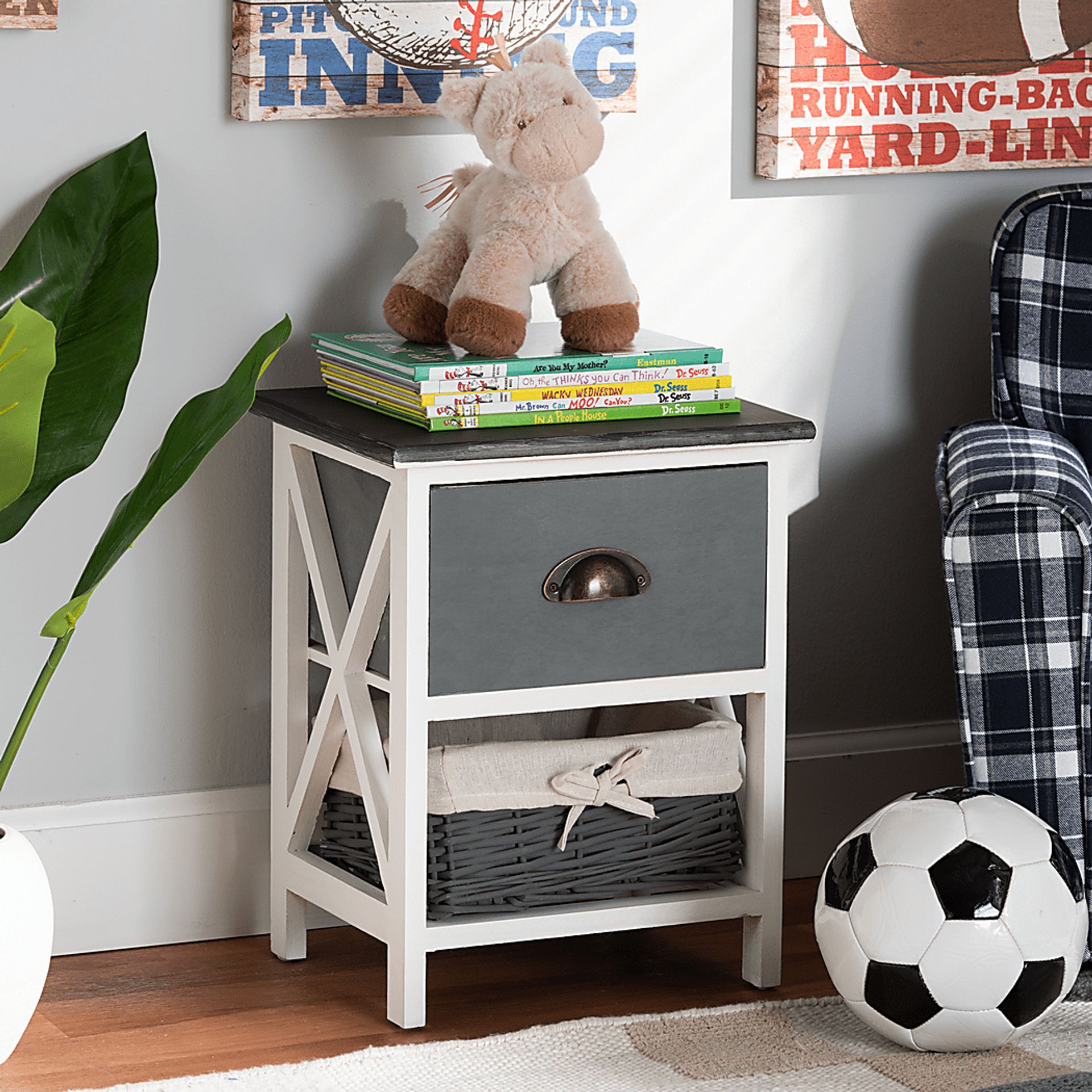 Escallonia White 1 Drawer Storage Unit - Image 2